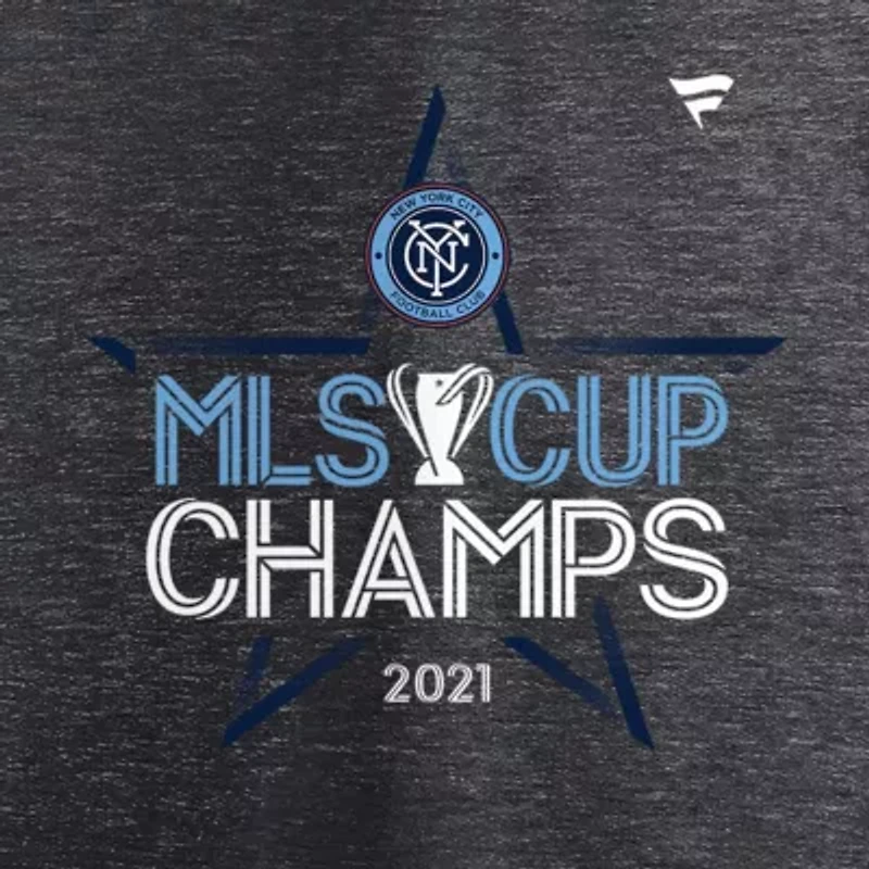 MLS Fanatics ed New York City FC 2021 Cup s Locker Room Long Sleeve V-Neck T-Shirt