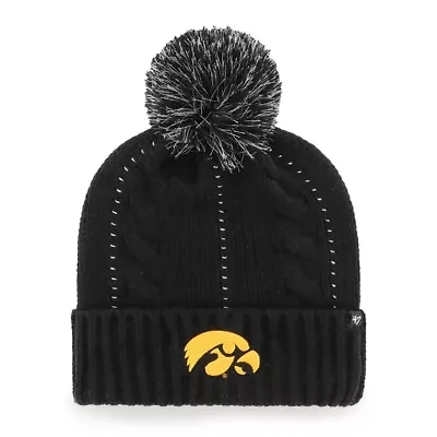NCAA Iowa Hawkeyes Bauble Cuffed Knit Hat with Pom