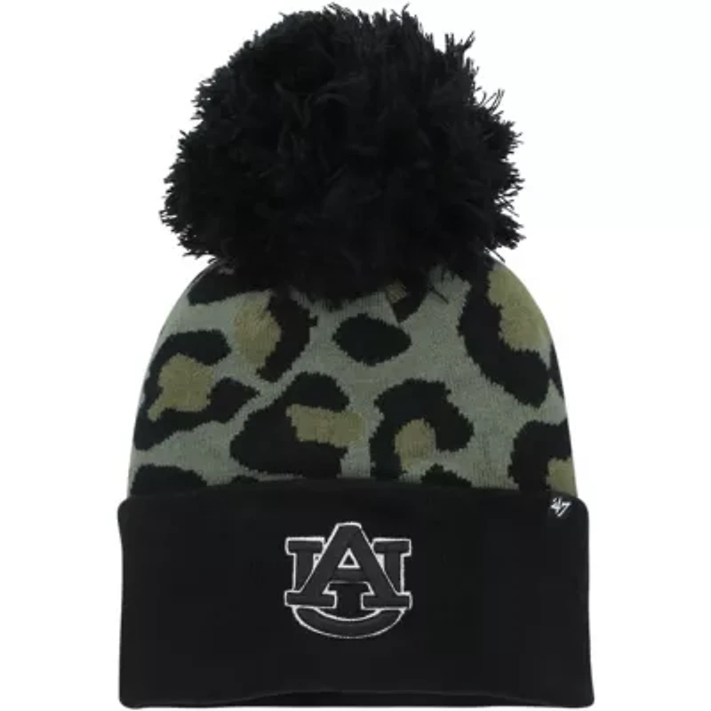 NCAA Hunter Auburn Tigers Bagheera Cuffed Knit Hat with Pom