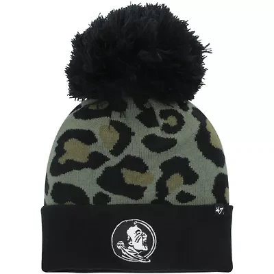 NCAA Hunter Florida State Seminoles Bagheera Cuffed Knit Hat with Pom
