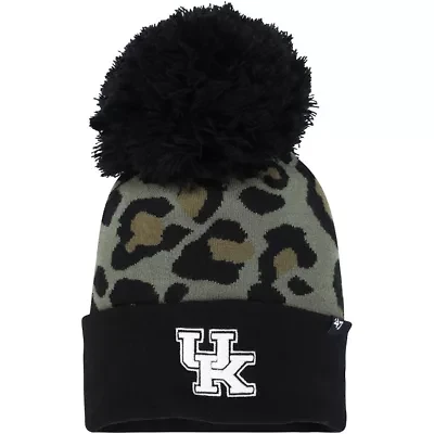 NCAA Hunter Kentucky Wildcats Bagheera Cuffed Knit Hat with Pom