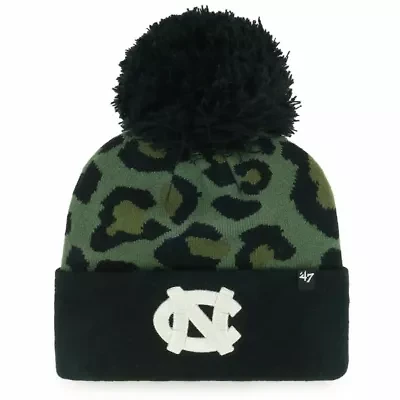 NCAA Hunter North Carolina Tar Heels Bagheera Cuffed Knit Hat with Pom