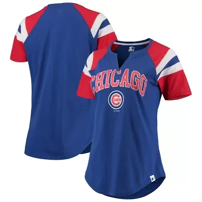 MLB Chicago Cubs Game On Notch Neck Raglan T-Shirt