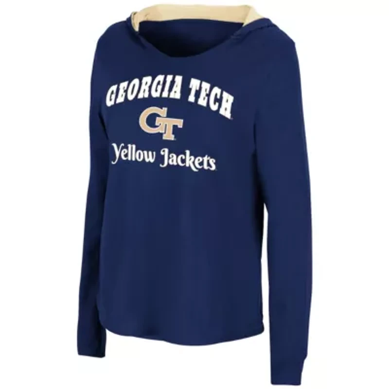 Georgia Tech Yellow Jackets NCAA Catalina Hoodie Long Sleeve T-Shirt