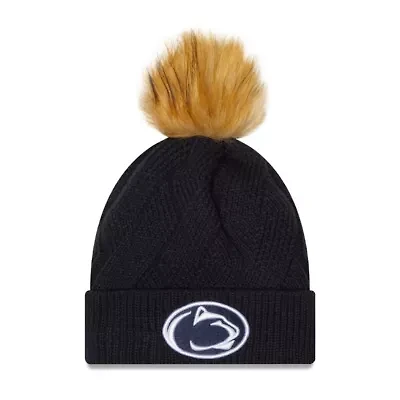 NCAA Penn State Nittany Lions Snowy Cuffed Knit Hat with Pom