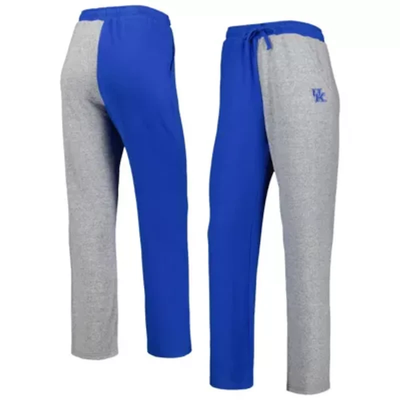 NCAA Royal/Gray Kentucky Wildcats Colorblock Cozy Tri-Blend Lounge Pants