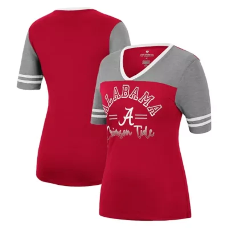 Alabama Crimson Tide NCAA There You Are V-Neck T-Shirt
