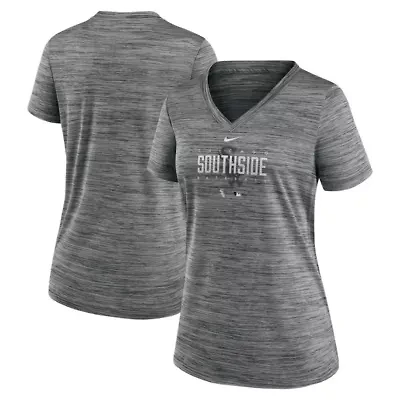 Chicago White Sox MLB Nike City Connect Velocity Practice Performance V-Neck T-Shirt
