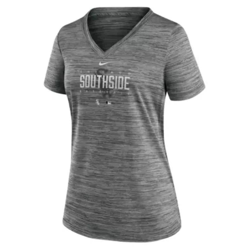Chicago White Sox MLB Nike City Connect Velocity Practice Performance V-Neck T-Shirt