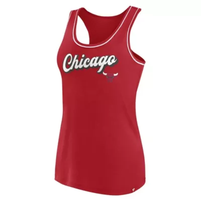NBA Fanatics Chicago Bulls Wordmark Logo Racerback Tank Top