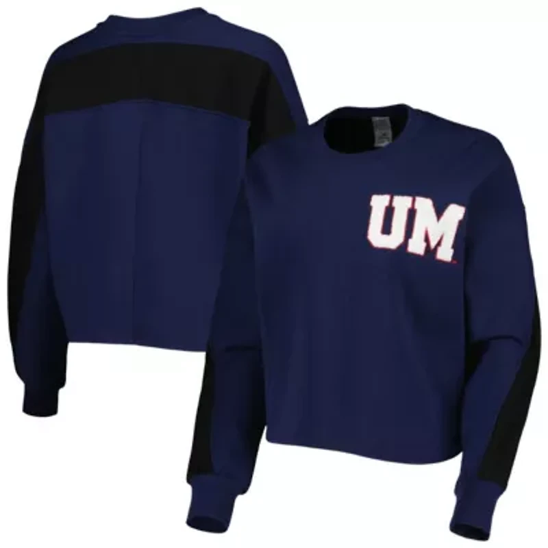 NCAA Ole Miss Rebels Back To Reality Colorblock Pullover Sweatshirt