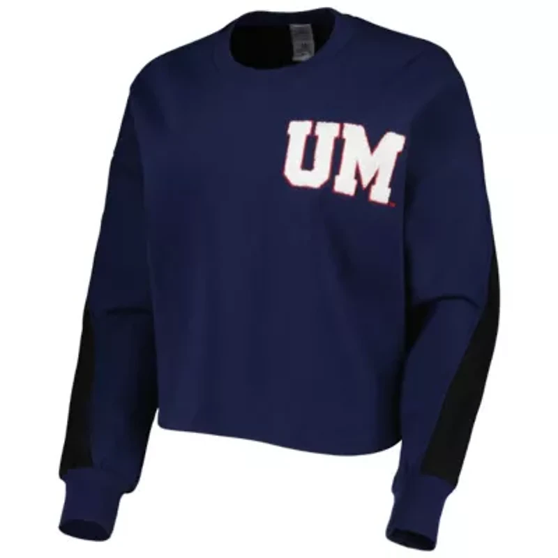 NCAA Ole Miss Rebels Back To Reality Colorblock Pullover Sweatshirt