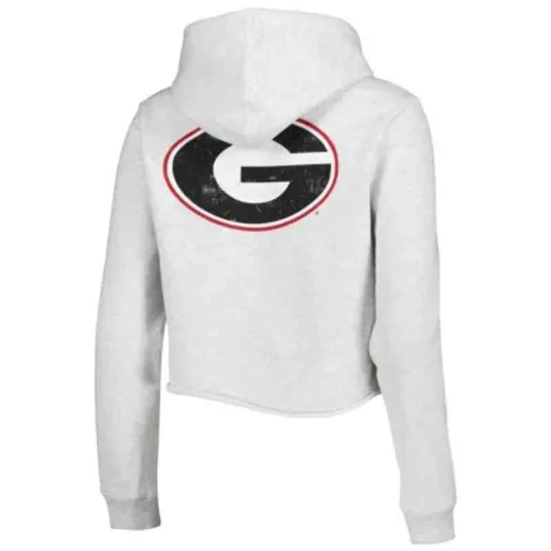 NCAA Georgia Bulldogs 2-Hit 1636 Cropped Pullover Hoodie
