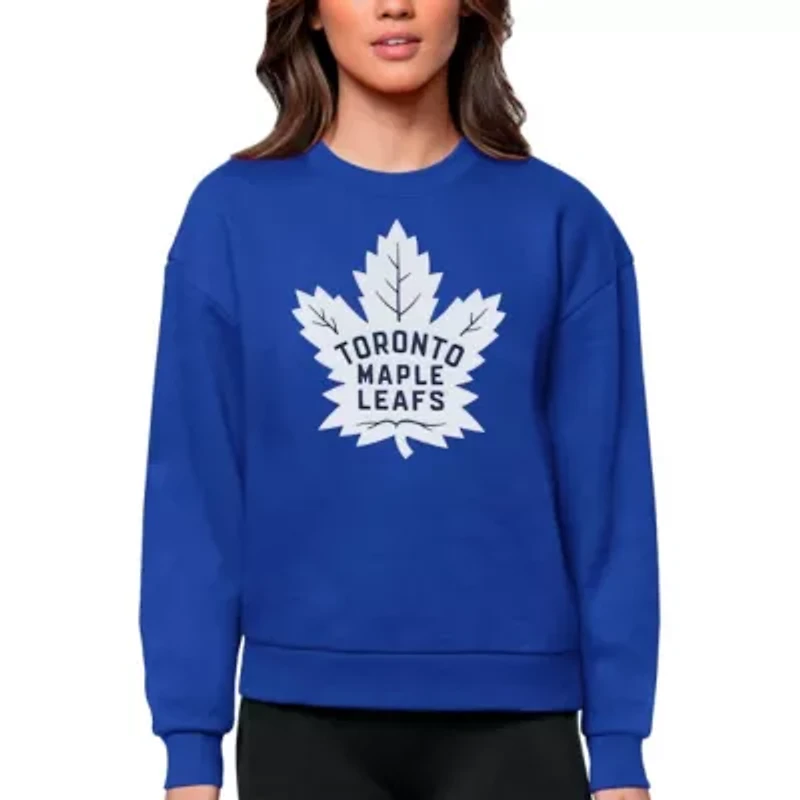 NHL Toronto Maple Leafs Primary Logo Team Victory Crewneck Pullover Sweatshirt