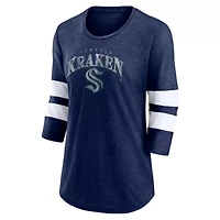 NHL Fanatics Deep Sea Seattle Kraken Special Edition 2.0 Barn Burner 3/4 Sleeve T-Shirt