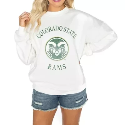 NCAA Colorado State Rams Good Vibes Premium Fleece Drop Shoulder Pullover Sweatshirt