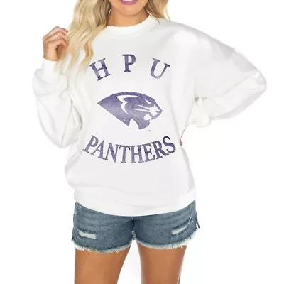 NCAA High Point Panthers Good Vibes Premium Fleece Drop Shoulder Pullover Sweatshirt
