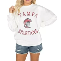 NCAA University of Tampa Spartans Good Vibes Premium Fleece Drop Shoulder Pullover Sweatshirt