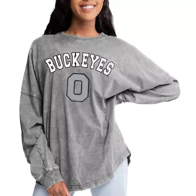 NCAA Ohio State Buckeyes Faded Wash Pullover Sweatshirt