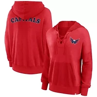 NHL Fanatics Washington Capitals Breakout Lace-Up Pullover Hoodie