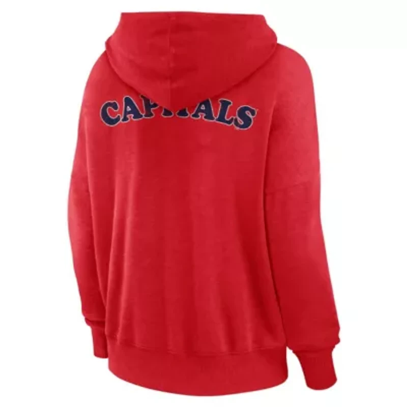 NHL Fanatics Washington Capitals Breakout Lace-Up Pullover Hoodie