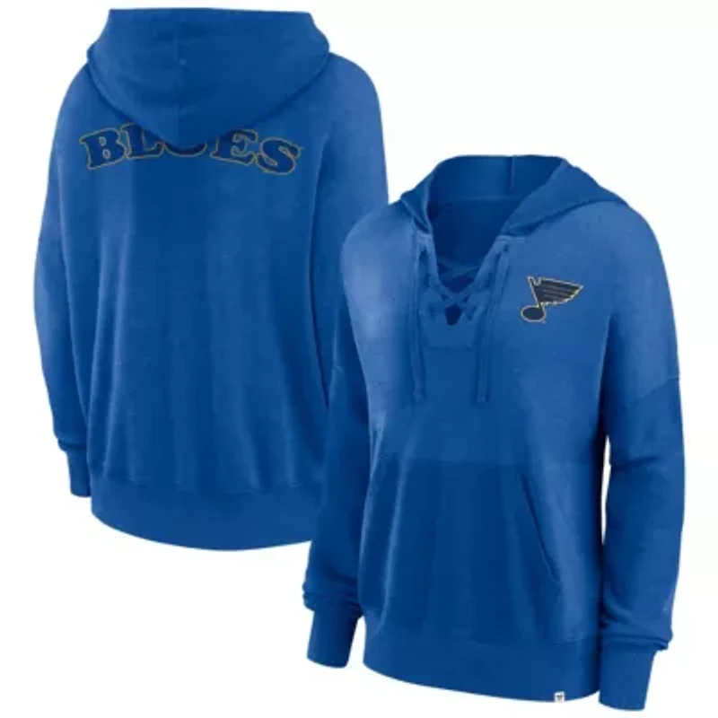 NHL Fanatics St. Louis Blues Breakout Lace-Up Pullover Hoodie
