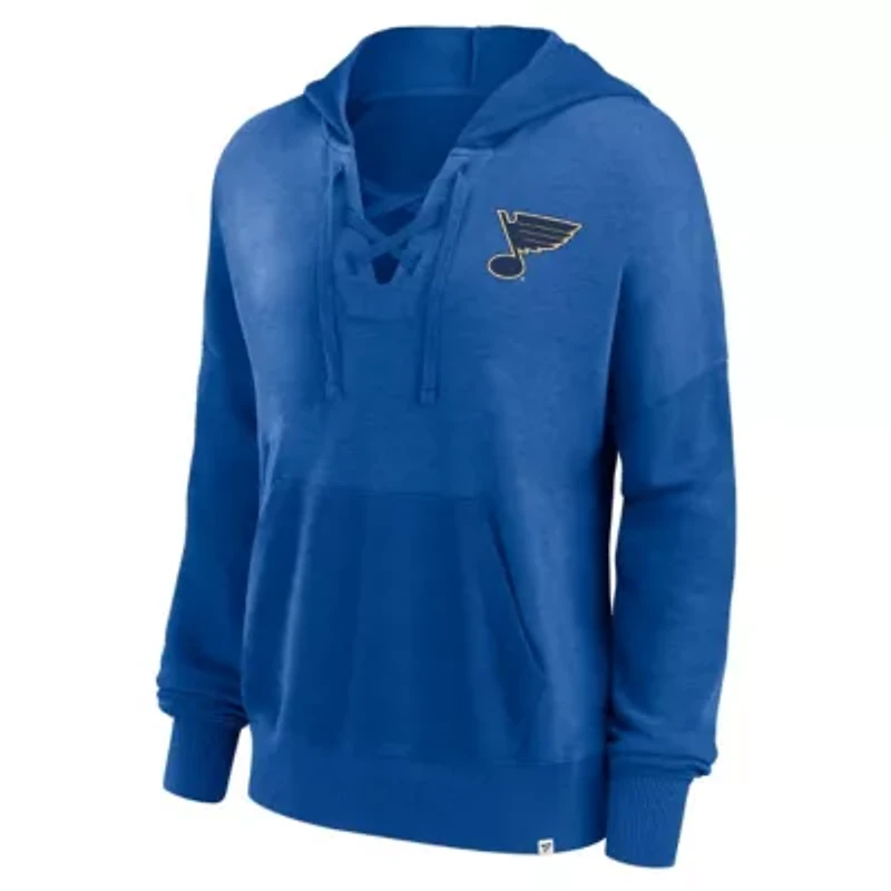 NHL Fanatics St. Louis Blues Breakout Lace-Up Pullover Hoodie