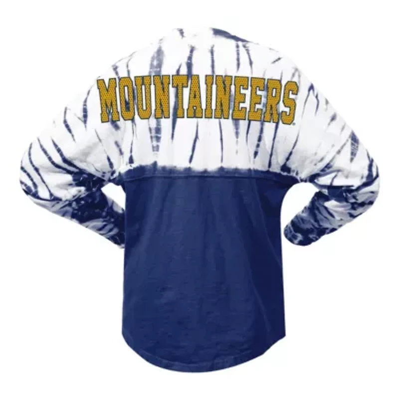 NCAA West Virginia Mountaineers Tie-Dye Long Sleeve Jersey T-Shirt