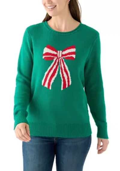 Women's Intarsia Long Sleeve Pullover