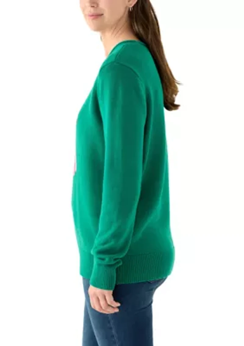 Women's Intarsia Long Sleeve Pullover