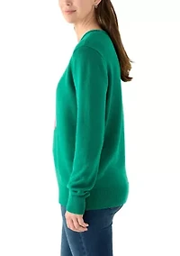 Women's Intarsia Long Sleeve Pullover