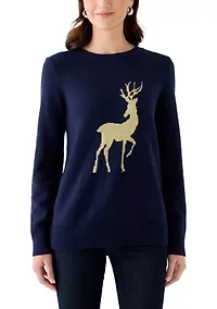Women's Stich Intarsia Pullover Sweater