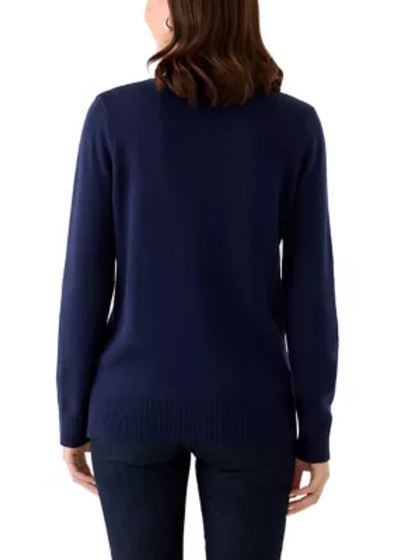Women's Stich Intarsia Pullover Sweater