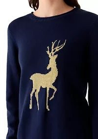 Women's Stich Intarsia Pullover Sweater