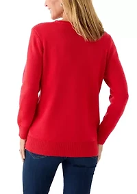Women's Long Sleeve Intarsia Sweater
