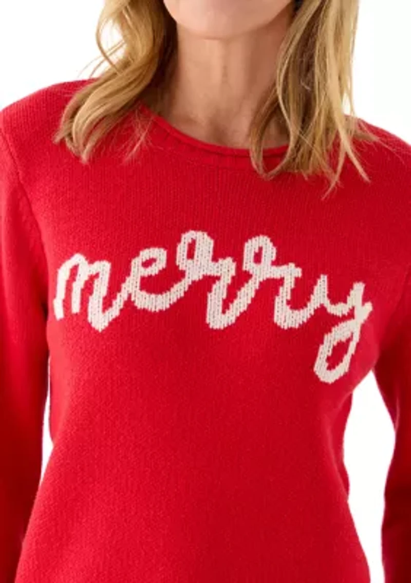 Women's Long Sleeve Intarsia Sweater