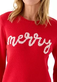 Women's Long Sleeve Intarsia Sweater