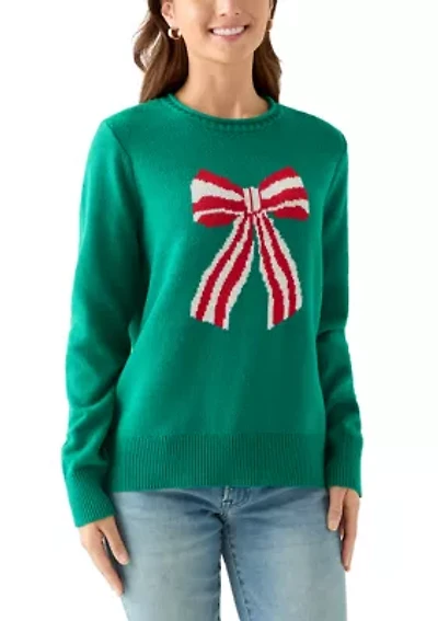 Petite Intarsia Pullover Sweater
