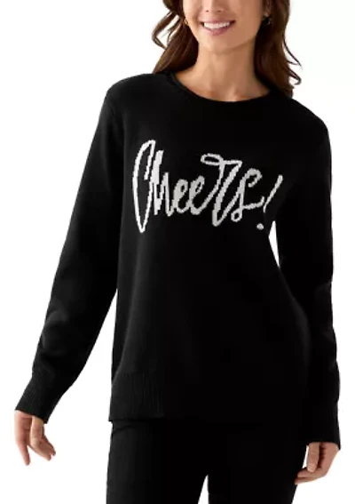 Petite Intarsia Pullover Sweater