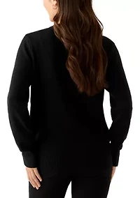 Petite Intarsia Pullover Sweater