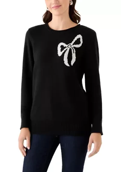 Women's Long Sleeve Intarsia Sweater