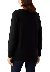 Women's Long Sleeve Intarsia Sweater