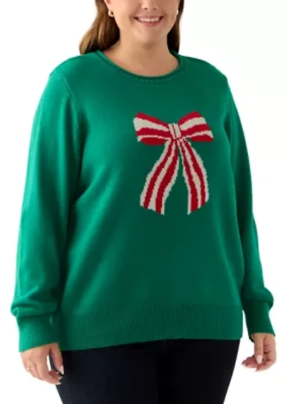 Plus Intarsia Pullover Sweater