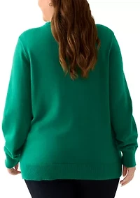 Plus Intarsia Pullover Sweater