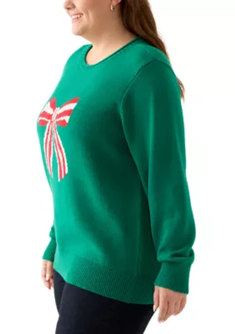 Plus Intarsia Pullover Sweater