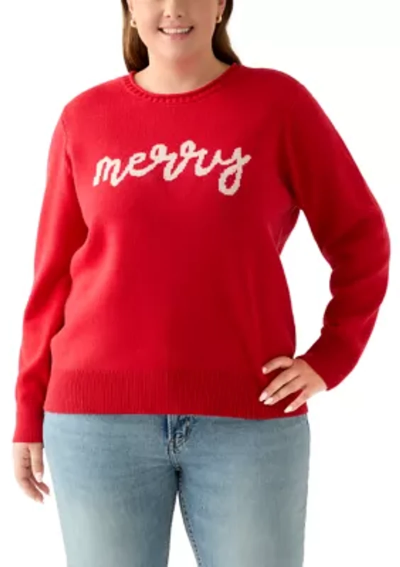 Plus Instarsia Pullover Sweater