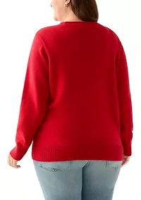 Plus Instarsia Pullover Sweater