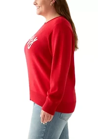 Plus Instarsia Pullover Sweater