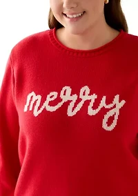 Plus Instarsia Pullover Sweater