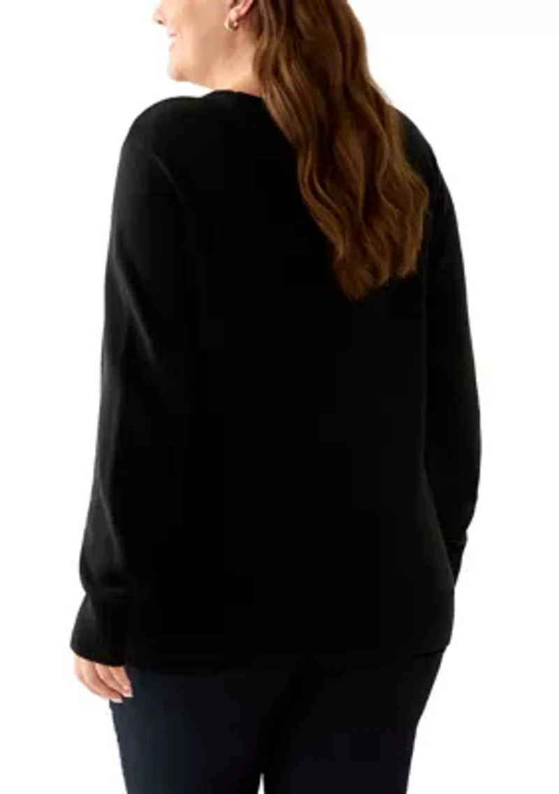 Plus Intarsia Pullover Sweater